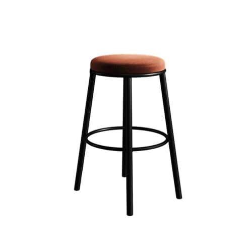 DINBOZ26X Counter Stools Brown Backless Bar Chair Minimalist Bar Restaurant High Legged Chair Wrought Iron Stool Legs Bar Stools(XXX-Large)