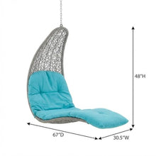 Outdoor Escape Blue Patio Chair with All-Weather Frame, Comfortable Cushioned Seating, Contemporary Design for Garden Deck Backyard Outdoor Living