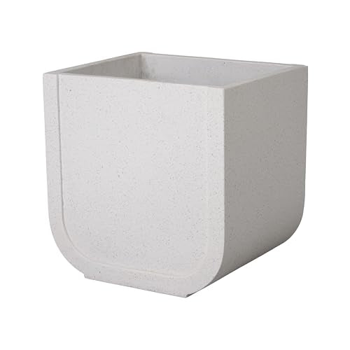 Emissary Terrazzo Square Planter 23in L x 20in W x 23.5in H Terrazzo White