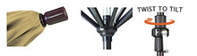 California Umbrella 11' Round Aluminum Market Umbrella with Crank Lift and Collar Tilt, Canvas