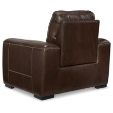 Sanco Power Recliner Chair, Adjustable Headrest, USB, Walnut Brown Leather