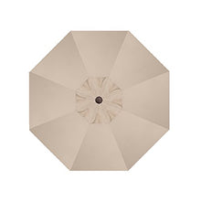Treasure Garden 9ft Patio Umbrella - Outdoor Furniture Market Umbrella – Glide Tilt – Bronze Aluminum Frame (O'bravia2, Khaki)