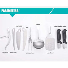 Stainless Steel Barbecue Grilling Accessories - 8 Pcs Utility BBQ Grill Tool SetStainless Steel BBQ Tools for Outdoor Indoor Barbecue Grilling Set