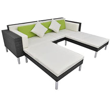 Xinxinxiang 4 Piece Patio Set with Cushions Black