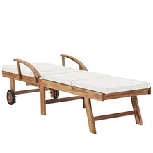 WANGKENSU Sun Loungers with Cushions 2 pcs,Outdoor Wood Lounge Chaise, Lounger for Pool,Beach Sun Tanning Chair,Outdoor Bed,Patio Deck Chair, Solid Teak Wood Red (Cream 76.8" x 23.4" (L x W))
