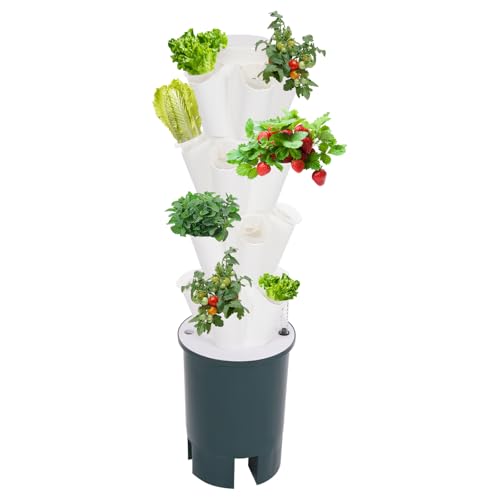 XURUIUS Hydroponics Growing System,with Water Pump,4 Tiers,Indoor Vertical Garden Tower,Space Saving,for Fruits Vegetables