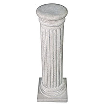 Design Toscano Classical Greek Fluted Garden Plinth Base Statuary Pedestal, Medium, Cranberry, 30