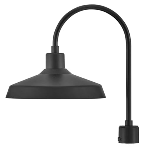 Hinkley Forge Large Outdoor Post Mount Lantern, Black Finish