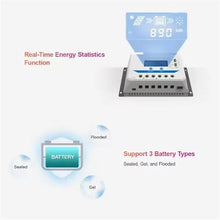 Solar Controller, 10A 20A 30A 45A 60A PWM Solar Charge Controller Smart Energy System Regulator LCD 12/24/36/48V Max PV 96V(VS6048AU)