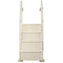Pool Ladder 4 Step with Handrails, Heavy Duty Above Ground Pool Steps, Anti-Slip Safety Stair Entry System, 400 lb Capacity, Fits Decks up to 60", White