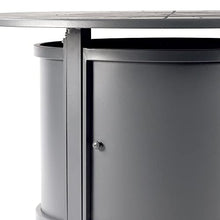 Oakland Living Round 44 in. x 44 in. Aluminum Propane Fire Pit Table with Glass Beads, Two Covers, Lid, 57,000 BTUs in Grey Finish