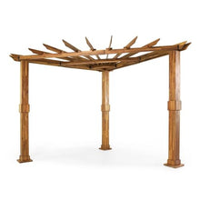 Roomfitters Acacia Wood Pergola Rustic Outdoor Patio Shade Structure Teak