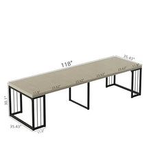 NTYUNRR 23.6" - 118" Extendable Dining Room Table, Modern Extra Long Folding Dining Tables for 2-10 People, Adjustable Kitchen Dinner Table, Outdoor Patio Furniture Set, Ancient White
