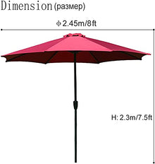 OREKPOT Patio Umbrella UV Protection Outdoor Canopy Garden Sun Shade with Crank Waterproof Sunshade for Backyard Deck and Beach Perfect for Outdoor Spaces