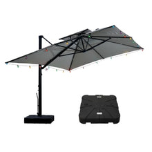 OROTLECT 10X13ft Cantilever Patio Umbrella With DIY Drape Hook And Base