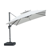 OROTLECT 10' x 10' Large Patio Umbrella Hanging Double Top Square Offset Umbrella with 360°Rotation Tilting Umbrella Outdoor Patio