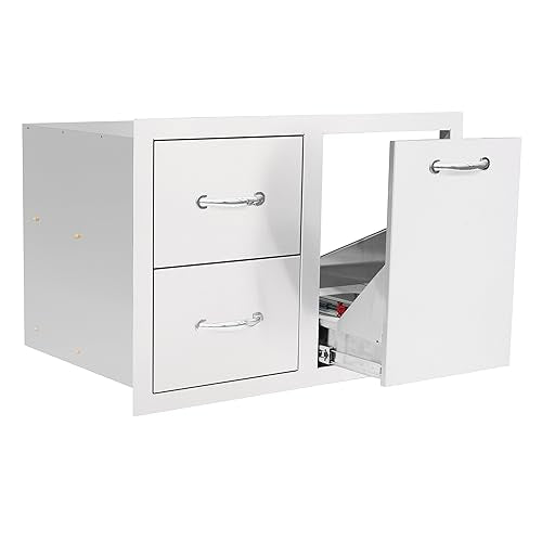 TrueFlame 33-Inch 2-Drawer & Vented LP Tank Pullout Drawer Combo