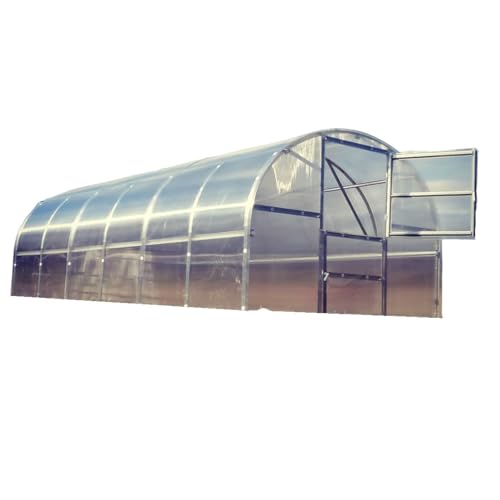 Greenhouse Baltic LT 9ft X 24ft (3x8m) with 4mm Polycarbonate Cover with 2 Doors + 2 hatches with Automatic Opener
