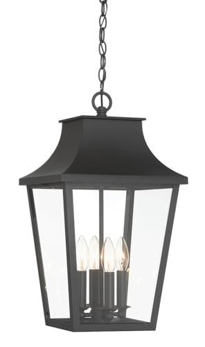 Minka Lavery 73347-66 Altimeter Outdoor Pendant, 4 B10.5 E12 Socket(s), Sand Coal (Bulbs Not Included)