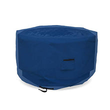 Octagon Fire Pit Cover 18 Oz Waterproof - 100% Weather Resistant Outdoor Fire Pit Table Cover with Air Pocket & Drawstrap for Snug Fit (40" H x 65" D, Blue)
