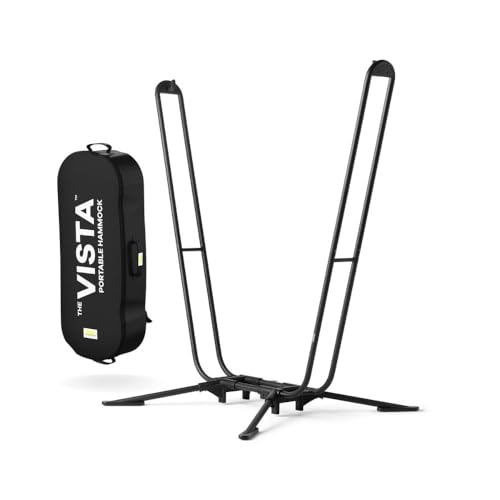 Yellow Leaf Vista Hammock Stand - Chair Compatible - Deep Charcoal