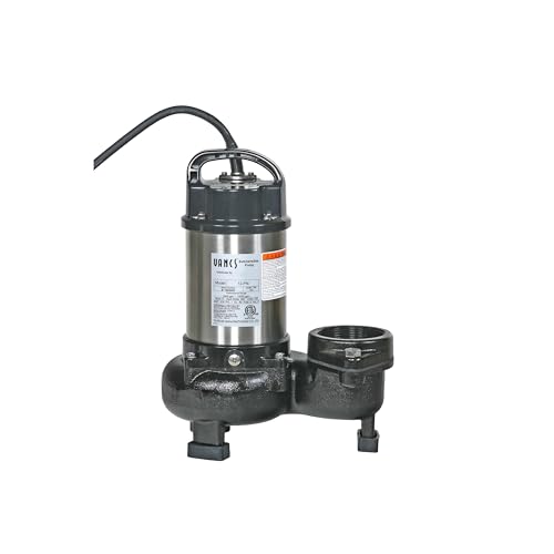 Tsurumi Pump 12PN | Submersible Pond Pump/Waterfall Pump | 1 HP, 115V, 3 in Discharge | Low Head/High Volume Water Pumps Ideal for: Water Features, & Formal Fountains | 133 GPM / 8000 GPH