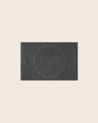 HEYMAT Måne Premium Scandinavian Indoor & Outdoor Doormat – Designer Entry Mat with Superior Dirt & Moisture Control – Non-Slip – Grey, 2' x 3'