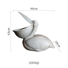 PUPAYA Garden Pelican Sculpture,Wild and Rare Great Waterfowl Figurine,Magnesium Oxide Outdoor Statue for Patio,Lawn,Yard Art Decoration