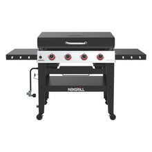 Nexgrill Daytona 4-Burner Gas Griddle, Flat Top Grill with Side Tables