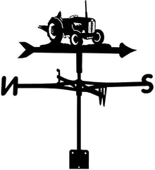 Metal Weathervane Stainless Steel Tractor Ornament Wind Direction Indicator Yard Roof Mount Wind Vane Garden Stake Weather Vane Measuring Tool D (D Normal) (E normal)