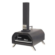 Yioryo 11 Inch Outdoor Pizza Oven - Wood Pellet Outdoor Pizza Oven with Intergrated Thermometer, Pizza Oven Outdoor, Portable Stainless Steel Pizza Oven