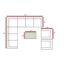 callmego Outdoor Sectional Sofa Set with Cushions for 8 People, Pre-Assembled for Backyard Patio Use