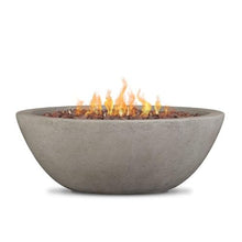 Real Flame Riverside 36" Round Propane or Natural Gas Fire Pit, Stainless Steel Burners, Natural Gas Conversion Kit Included, 50,000 BTU, Push Button Ignition - Glacier Gray