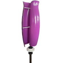 ZHOZHUT 3KW Vertical Axis Wind Turbine Generator Maglev Generator 12V / 24V / 48V Wind Turbine Generator Power Kit with MPPT Controller and 2 Fiberglass Blades for Highway, Home, Boat,Purple,3000W24V