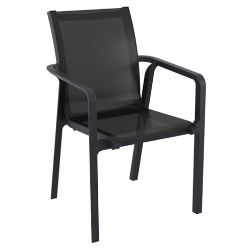 Compamia Pacific Sling Arm Chair in Black (Set of 2)