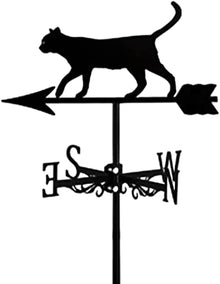 Weathervane Metal for roof Garden Yard Cat Weathervanes Stainless Steel Spray Paint Weathervane with Animal Ornament Wind Direction Indicator for Roof Garden Patio Lawns Farmhouse Barns