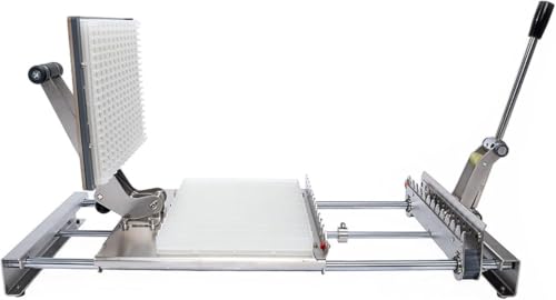 Manual Stainless Steel Mutton Kebab Press for 812 Skewers,Fits Bamboo and Metal Sticks,Bbq Meat Maker (8skewers)