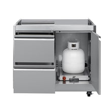 KoolMore Outdoor Kitchen 30 in. BBQ Liquid Propane Grill with Cabinet in Stainless-Steel (KM-OKS-BQ30-BQ30CAB)