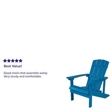 Flash Furniture Charlestown Poly Resin Adirondack Chair Set of 4 Blue