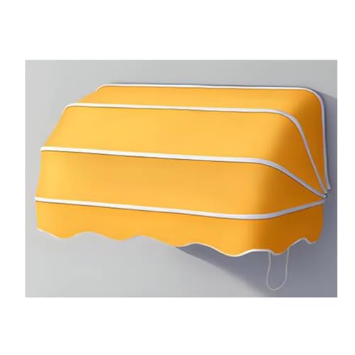 MXJCKSOQ Retractable Outdoor Sun Shade Canopy for Doors & Customizable Patio Umbrella Awning for Garden UV Protection Weather-Resistant Easy Install,Giallo-120x40x40cm