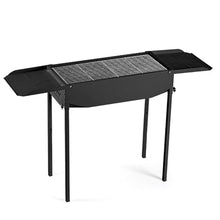 TT-YEL Foldable Charcoal Grill, Portable Metal Outdoor Grill, Large Capacity for 8-15 People, with Grill Grid, Vents, Large Surface Stand, Garden Grill, Easy to Clean and Removable,Black