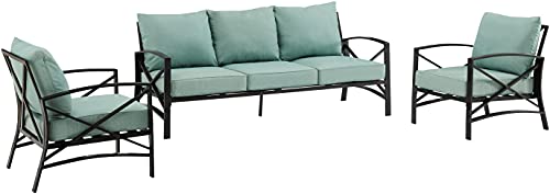 Crosley Furniture Kaplan 3-Piece Sofa Patio Set