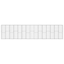 Galvanized Steel Gabion Wall with Covers, Weather-Resistant Rustproof Garden Fence, Decorative Fence for Outdoor Landscape Lawn