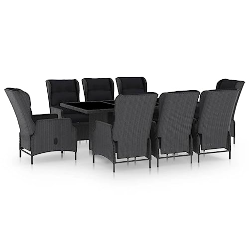 AMBERARD Outdoor Dining Set Dark Grey Furniture Set