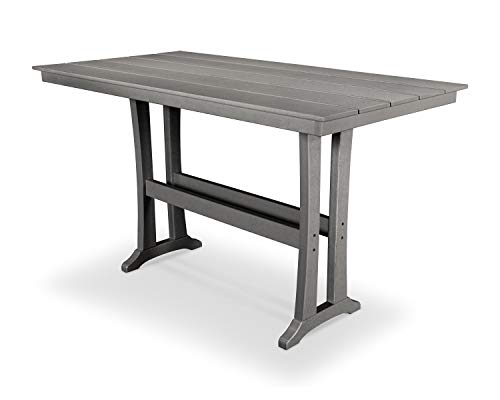 Trex Outdoor Furniture™ Farmhouse Trestle 37" x 72" Bar Table in Stepping Stone