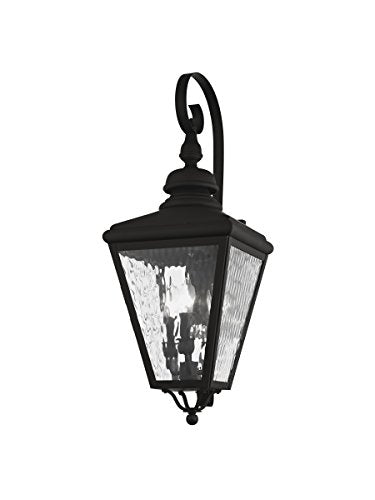 Livex Lighting 2033-04 3-Light Outdoor Wall Lantern, Black