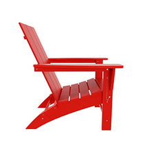 WestinTrends Ashore Ashore 8-Piece Modern Poly Folding Adirondack Chair Set, Red