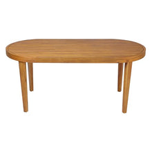 Christopher Knight Home Dorium 70" Oval Outdoor Dining Table, Acacia Wood Patio Dining Table for 4-6 People, Solid Wood Outdoor Table for Patio Deck Garden Backyard Dining, Teak
