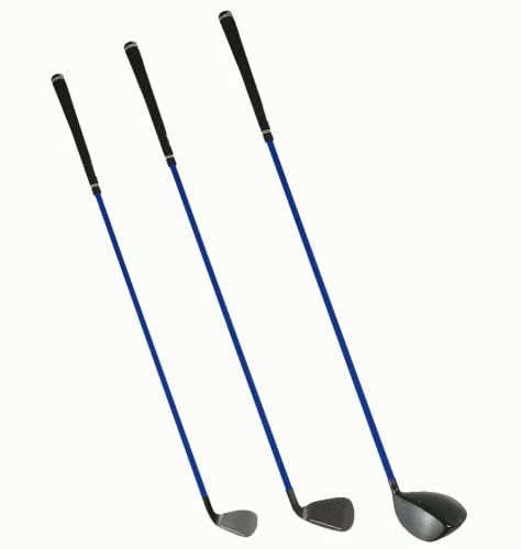 Lag Shot Golf XL Triple Threat Combo Trainer (LEFT HANDED) Navy Blue Shaft