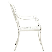 YUHI-HQYD 5 Piece Bistro Set,Afternoon Tea Suit,Party Furniture,Garden Dining Set Furniture,Perfect for Patio, Garden, Porch,Family Room,Sitting Area,Cast Aluminum White